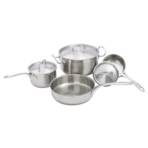 Winco SPC-7H 7-Piece Professional Stainless Steel Cookware Set