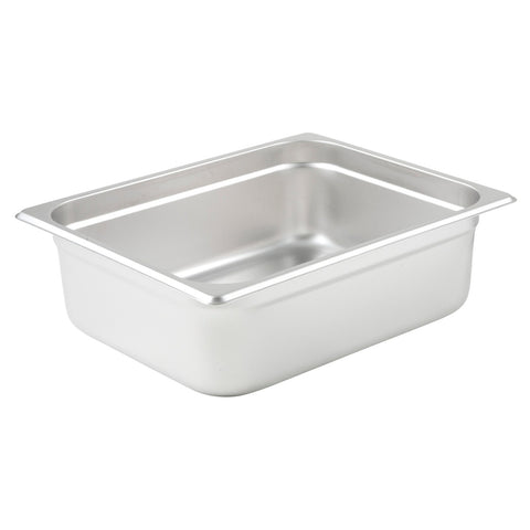 Winco SPJP-204 Anti-Jam Half Size Stainless Steel Steam Table Pan, 4" Deep