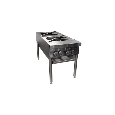 Southbend SPR-2J-FB 18 in 2-Burner Gas Double Stock Pot Range, 90,000 BTU