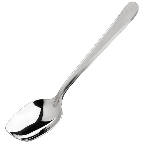 Winco SPS-S8 Slanted Plating Spoon - Solid Bowl, 8"