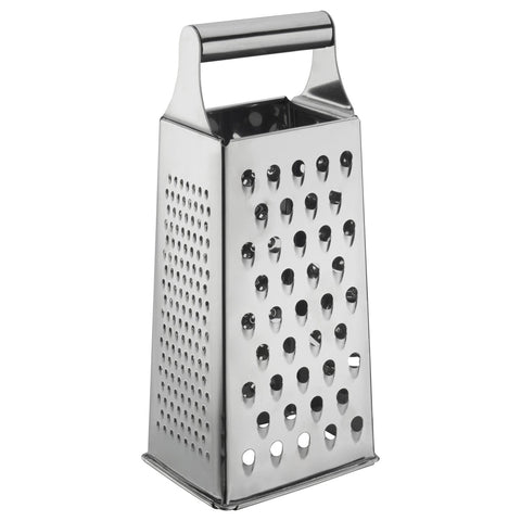 Winco SQG-1 Tapered Box Grater, 4 x 3 x 9 in., Stainless Steel