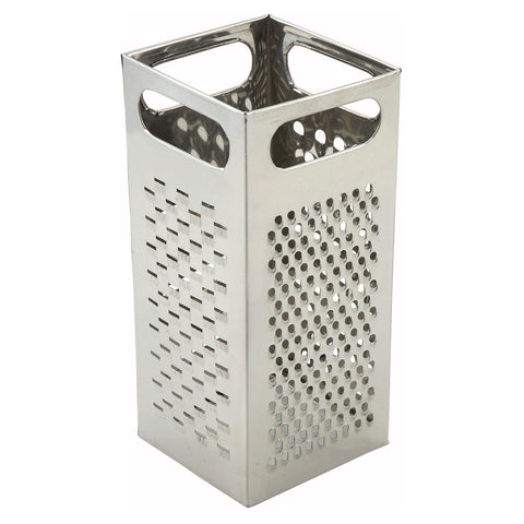 Winco SQG-4 Square Box Grater, 9" x 4\" Stainless Steel