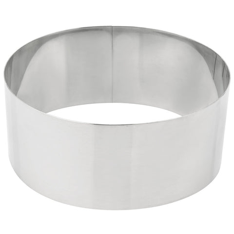 American Metalcraft SR6073 7" x 3" Round Stainless Steel Cake Ring
