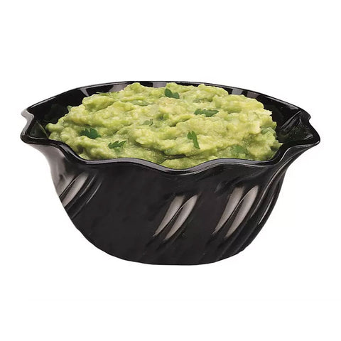 Cambro SRB13110 13 oz Black SAN Plastic Swirl Serving Bowl