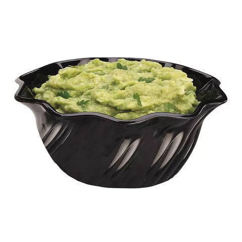 Cambro SRB13110 13 oz Black SAN Plastic Swirl Serving Bowl