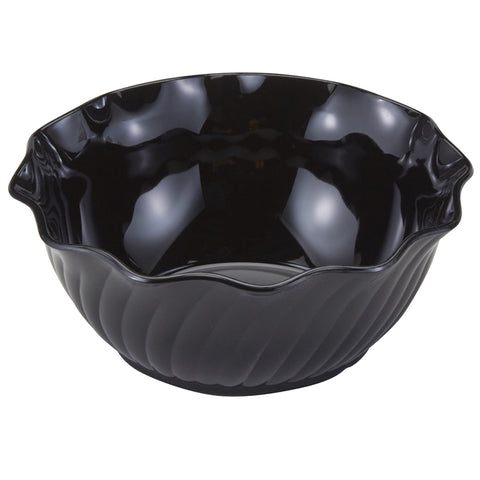 Cambro SRB13110 13 oz Black SAN Plastic Swirl Serving Bowl