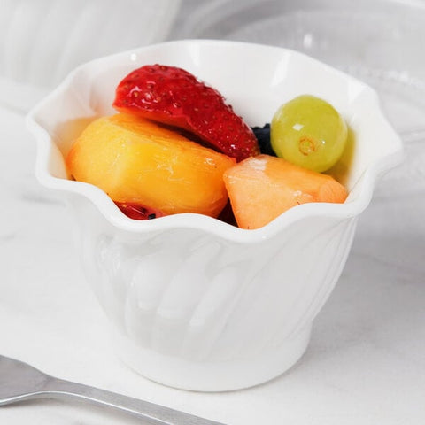 Cambro SRB5148 5 oz White SAN Plastic Swirl Bowl