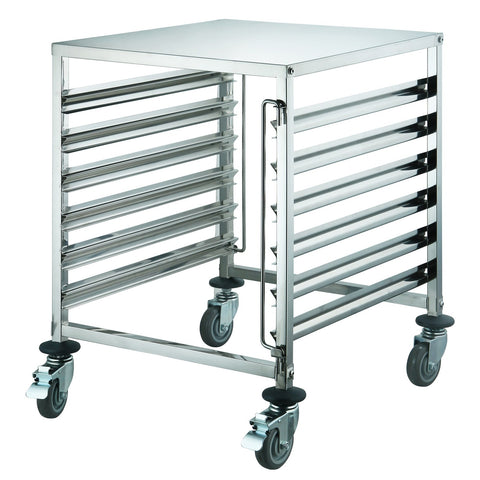 Winco SRK-12D 12-Tier Side-Load Steam/Food Pan Rack with Brakes