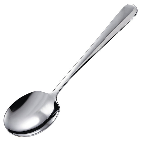 Winco SRS-2 Stainless Steel Serving Spoon, Round Edge, 8-5/8"