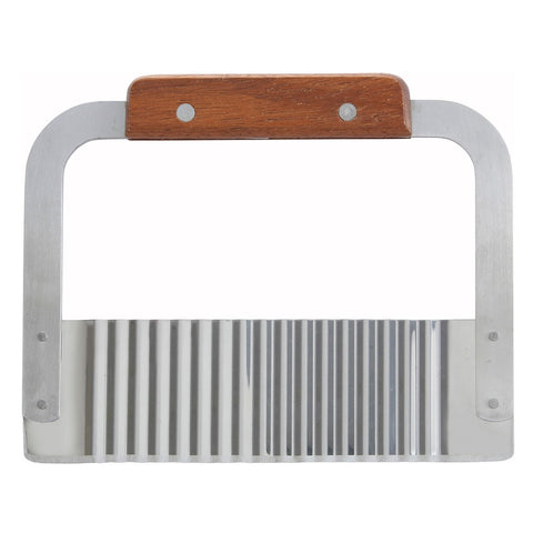 Winco SRT-7 7" Stainless Steel Serrator with Wooden Handle