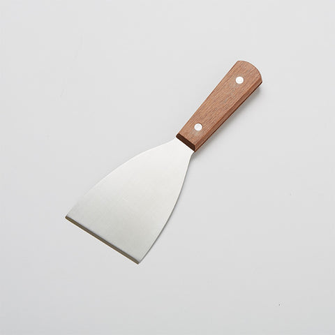 American Metalcraft SSC17 7-1/2" Grill Scraper with Slant Edge and Wood Handle, Stainless Steel