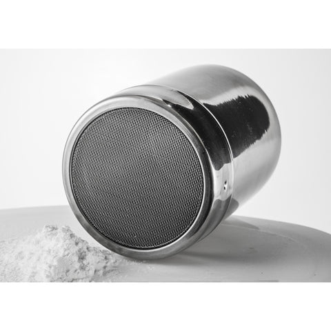 Winco SSD-10 10 oz Powdered Sugar Dispenser with Cover, Stainless Steel