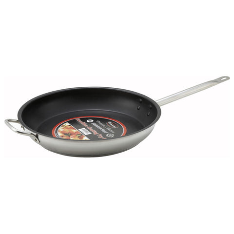 Winco SSFP-12NS 12" Non-Stick Stainless Steel Fry Pan