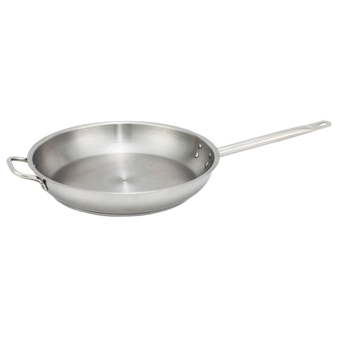 Winco SSFP-14 Stainless Steel Fry Pan, 14" Diameter