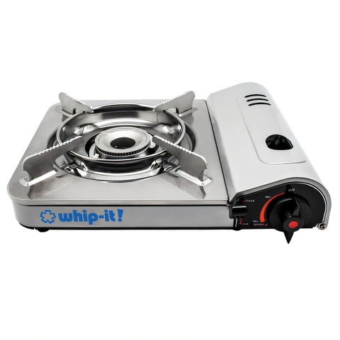 United Brands ST-HOTSPOT-01 Whip-It! Hot Spot Portable Butane Stove with Carrying Case, Silver