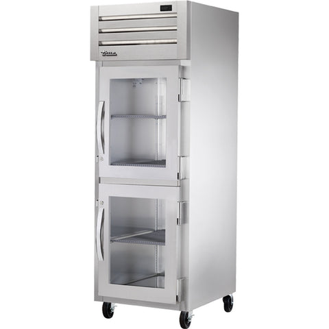True Manufacturing STG1R-2HG-HC 1-Section Reach-In Glass Half Door Refrigerator