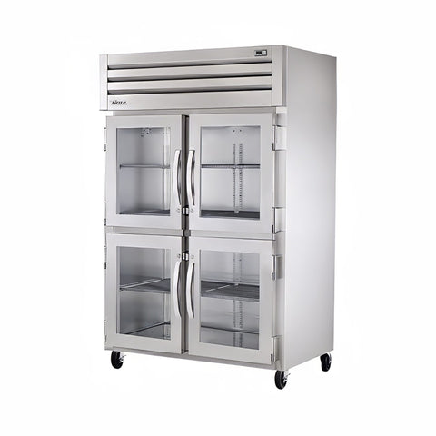 STG2R-4HG-HC True Mfg. SPEC SERIES® Refrigerator, reach-in, two-section, (4) glass half doors