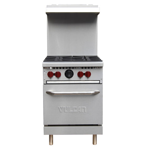 Vulcan SX24-4BN 24 in 4-Burner Natural Gas Range with Space Saver Oven