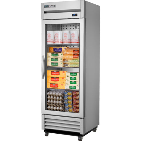 True Manufacturing T-19G-HC~FGD01 27" Single Glass Door Reach-In Refrigerator