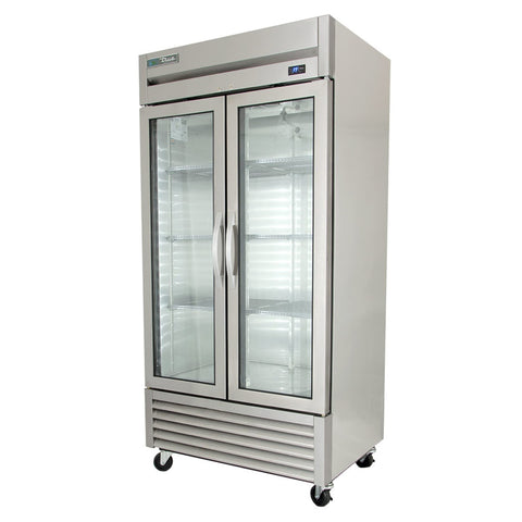 T-35G-HC-FGD01 True 40" 2-Section Reach-In Refrigerator w/ Glass Doors