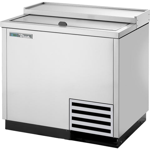 True T-36-GC-S-HC Solid Slide Lid Stainless Steel Glass and Plate Chiller/Froster with Hydrocarbon Refrigerant