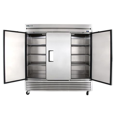 T-72-HC True 72" 3-Section Reach-in, Refrigerator EA