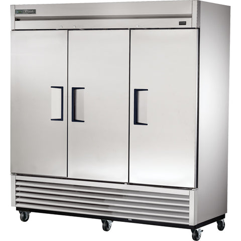 True T-72F-HC Three-Section Solid Door Reach-In Freezer