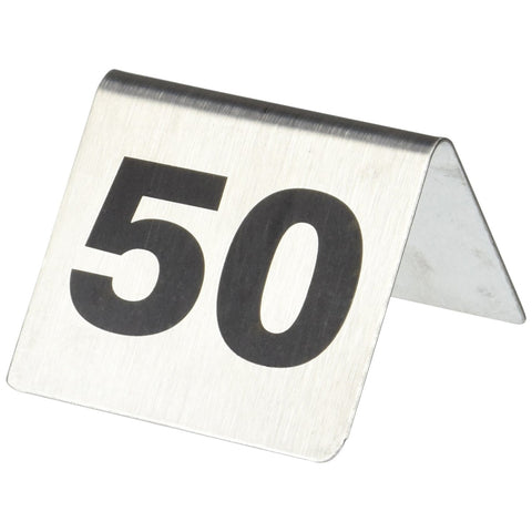 Tablecraft Products T2650 Stainless Steel Number Tent Set
