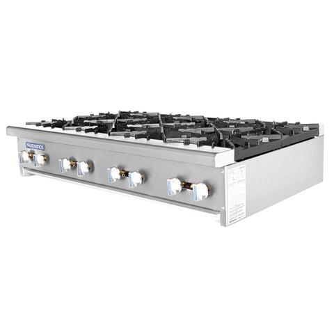 Turbo Air TAHP-48-8 Radiance 48 inch Countertop Gas Hot Plate, 8 Burners
