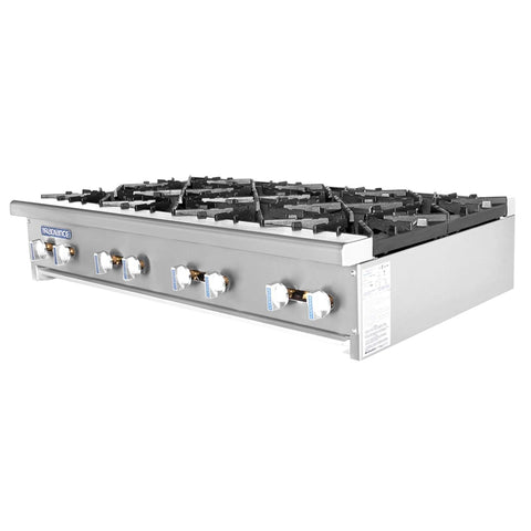 Turbo Air TAHP-48-8 Radiance 48 inch Countertop Gas Hot Plate, 8 Burners