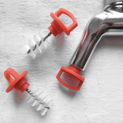 Winco TAP-BRUSH Bar Maid Tap-Brush Beer Faucet Cleaning Brush and Cap - 6 Pieces