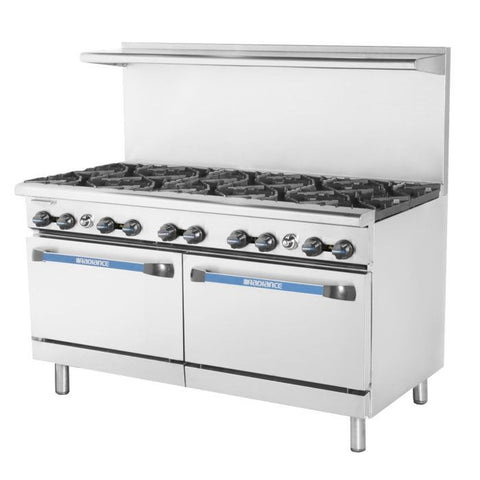 Turbo Air TAR-10 60" 10-Burner Commercial Gas Range with 2 Standard Ovens
