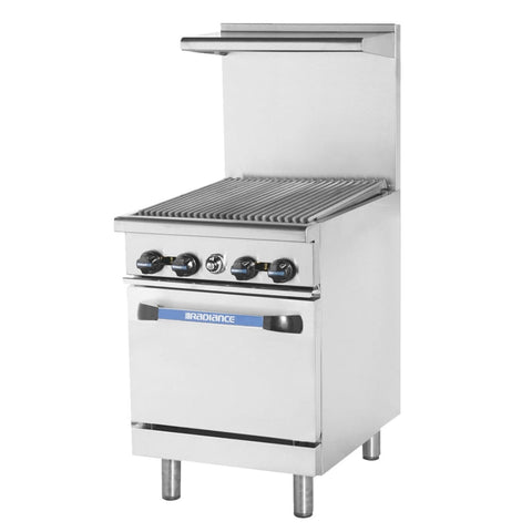 Turbo Air TAR-24RB Radiance 24 in Gas Range with Radiant Broiler Top and Standard Oven