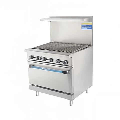 Turbo Air TAR-36RB-LP 36 in LP Gas Heavy Duty Range with Radiant Broiler Top and Standard Oven