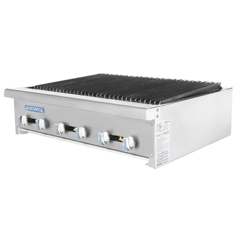 Turbo Air TARB-36 Radiance 36-inch Countertop Radiant Charbroiler, 6 Burners, 90,000 BTU