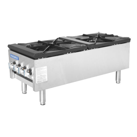 Turbo Air TASP-18S-D Radiance 2-Burner Stock Pot Range, 158,000 BTU, Convertible Gas