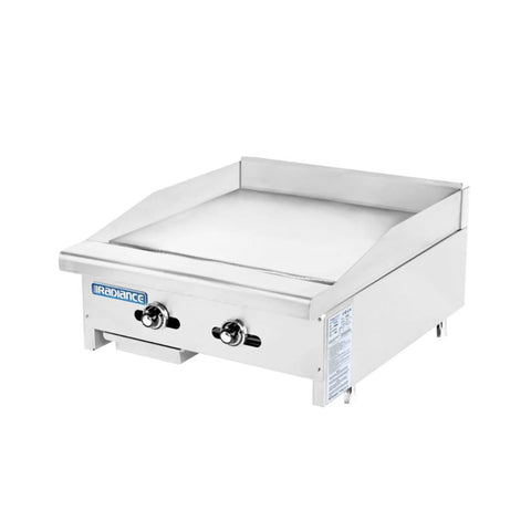 Turbo Air TATG-24 Radiance 24 in Countertop Gas Griddle with Thermostat Controls (44,000 BTU)