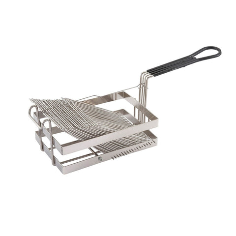 Winco TB-18 Tostada Shell Fry Basket, 18-Slot, 6 inch Wide