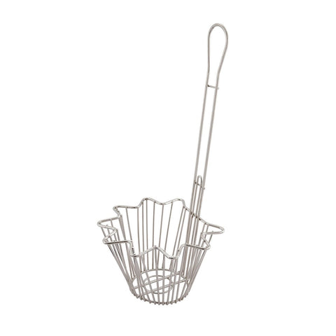 Winco TB-20 Taco Bowl Fry Basket, Round, with 18 in Handle