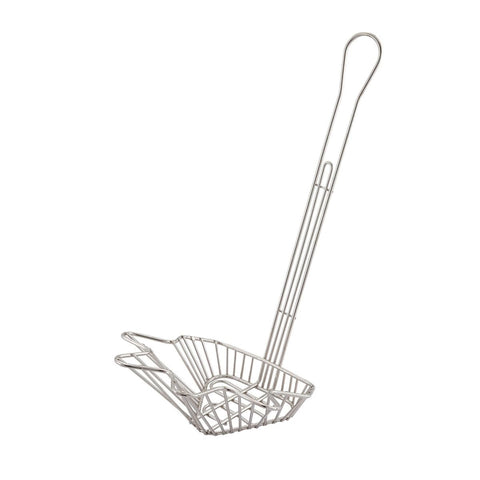 Winco TB-22 Triangle Taco Bowl Fry Basket with 18" Handle