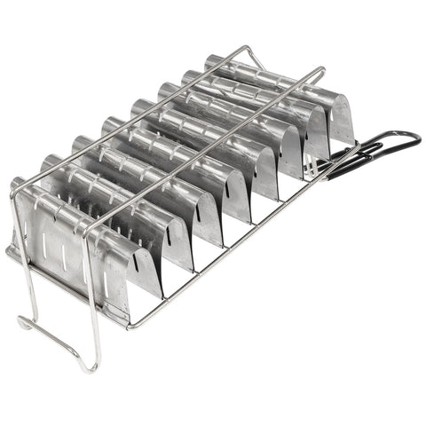 Winco TB-8 Taco Fryer Basket, 8-Slot 6" Shell Capacity, Nickel-Plated