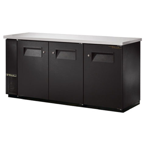 True Mfg. TBB-24-72-HC 73-Inch 3-Door Refrigerated Back Bar Cabinet with Solid Doors