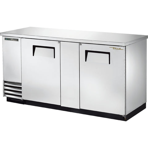 True Manufacturing TBB-3-S-HC Solid Swing Door Stainless Steel Back Bar Cooler