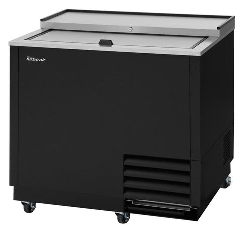 Turbo Air TBC-36SB-GF-N Super Deluxe Glass Chiller and Froster, 36-3/4 in. Wide, Black Vinyl