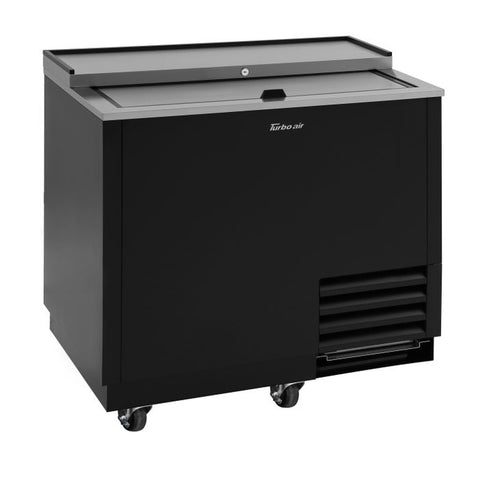 Turbo Air TBC-36SB-GF-N Super Deluxe Glass Chiller and Froster, 36-3/4 in. Wide, Black Vinyl