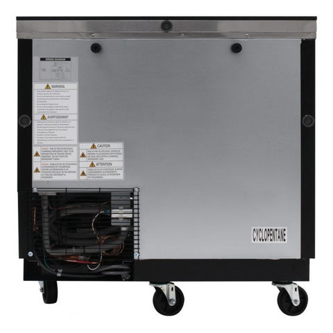 Turbo Air TBC-36SB-N6 36 3/4" Super Deluxe Black Bottle Cooler, 8.5 cu. ft.