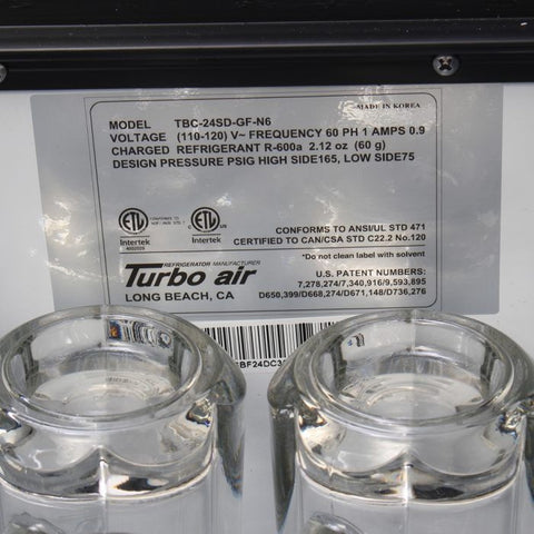 Turbo Air TBC-50SD-GF-N 50" Super Deluxe Glass Chiller & Froster