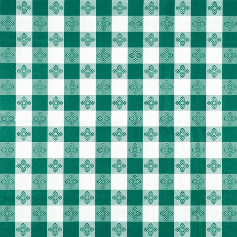 Winco TBCO-90G Green Rectangular Tablecloth, PVC with Cotton Lining, 52" x 90"