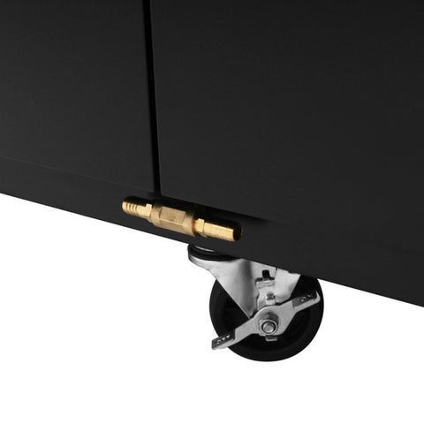 Turbo Air TBD-2SB-N6 58.75" Two-Door Draft Beer Dispenser, 2 Keg Capacity, 4-Tap, Black