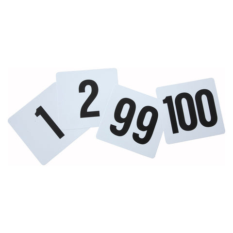 Winco TBN-100 Plastic Table Number Set, Numbers 1-100